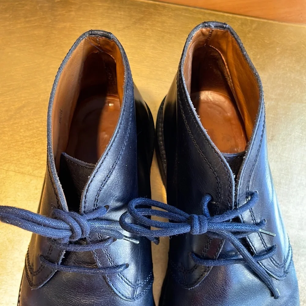 Vintage Bruno Magli Lug Sole Chukka Boot in Black Leather